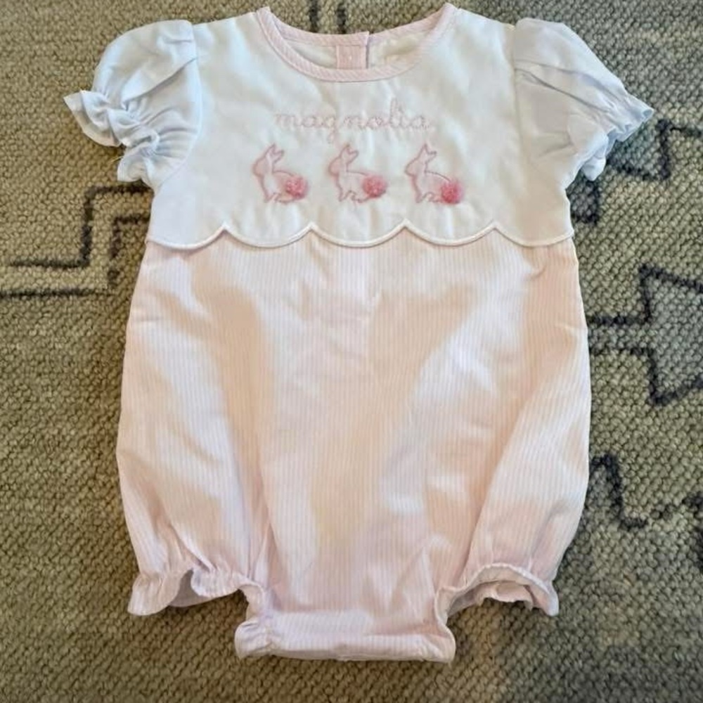 Pink and White Kids One Piece